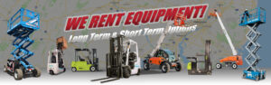 We rent material handling equipment - Short term and long term options