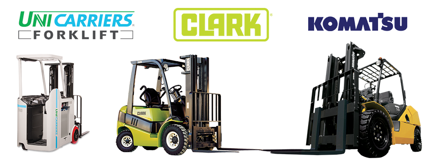 New and pre-owned forklifts from Clark, Komatsu and Uni-Carrier