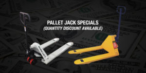 special discoounts on pallet jacks and hand trucks